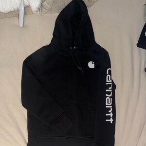Carhartt Men's Black Hoodie with Logo